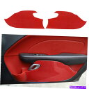 trim panel Dodge Challenger 2015 ソフトレッドカーボン用のインテリアドアキックパネルトリムステッカー Interior Door Kick Panel Trim Sticker for Dodge Challenger 2015 Soft Red Carbon