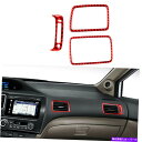 クロームカバー ホンダシビッククーペ13-15レッドカーボンファイバー乗客サイドエアベントカバートリム For Honda Civic Coupe 13-15 ...