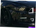 クロームカバー 2015-2017フォードマスタングヘッドライトアンバーレンズカバービニールデカールステッカーマーカー 2015-2017 FORD MUSTANG HEADLIGHT AMBER LENS COVER VINYL DECALS STICKERS MARKER(2)