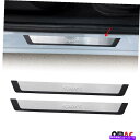 クロームカバー ドアシルカバーラバー擦り傷パネルS.ドッジグランドキャラバンのためにブラッシング Door Sill Cover Rubber Scuff Pa...