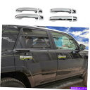 クロームカバー 車の外部ドアハンドルカバー装飾装飾4runner 2017-19 Chrome 4PCSのトリム Car External Door Handle Cover Decor Trim For 4Runner 2017-19 Chrome 4pcs