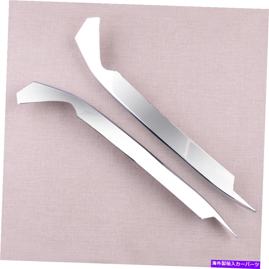 クロームカバー 2xクロムフロントフォグライトトリムカバー眉毛まぶたはホンダアコード10日 2x Chrome Front Fog Light Trim Cover Eyebrow Eyelid Fit for Honda Accord 10th