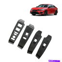 クロームカバー 車のアクセサリーカーボンファイバードアウィンドウリフトカバーフィットホンダシビック2022 LHD Car Accessories Carbon...