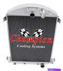 Radiator 1930年の3列のウエスタンチャンピオンラジエーター1931年フォードモデルAシボレーコンバージョン 3 Row Western Champion Radiator for 1930 1931 Ford Model A Chevy Conversion