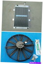 Radiator 62mm 3列アルミニウムラジエーター +カスタムシボレーのファン350 V8 700hp Mt 1935-1936 62MM 3 Row Aluminum Radiator + Fan For Custom Chevy 350 V8 700HP MT 1935-1936