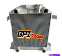 Radiator アルミニウムラジエーターフォードローボーイチョップW/フラットヘッドV8エンジン1932-1939 33 34 62mm Aluminum Radiator Ford Lowboy Chopped w/flathead V8 engine 1932-1939 33 34 62MM(2)