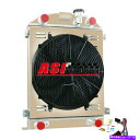 Radiator ASI 3列アルミニウムラジエーター+シュラウドファン+リレー1932年フォードカーフラットヘッドv8 ASI 3 Row Aluminum ...