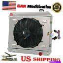 Radiator 4列ラジエーター+シュラウドファン+1963-1966シボレーC/KピックアップトラックC10 C20 C30のリレー 4-Row Radiator+Shroud Fan+Relay for 1963-1966 Chevy C/K Pickup Truck C10 C20 C30(2)