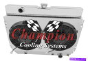 Radiator 1964 65 66 67 Chevy Chevelle Alum 3 rowラジエーターファンシュラウドCAコンボ 1964 65 66 6...