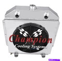 Radiator 3 row RCチャンピオンラジエーター、16インチファン、シュラウド-1949-1953フォードカーフラットヘッド構成 3 Row RC C...