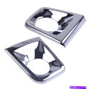 クロームカバー トヨタタコマ2016-2019クロムYDに適した1ペアサイドフォグライトベゼルカバー 1 Pair Side Fog Light Bezel Cover Fit for Toyota Tacoma 2016-2019 Chrome yd(2)