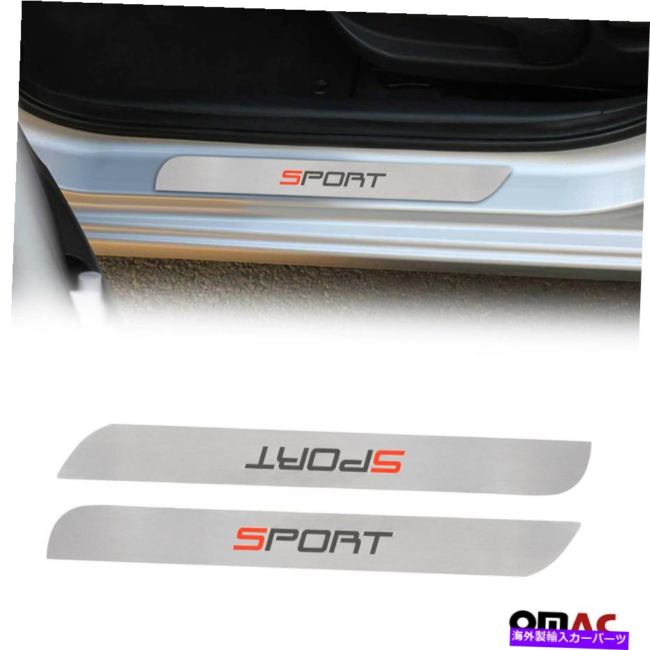 クロームカバー カードアシルスカッフモールディングスポーツガードカバーアウディA3 A4 A5用デジタル印刷 Car Door Sill Scuff Molding Sport Guard Cover Digital Printed For Audi A3 A4 A5