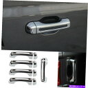 クロームカバー ジープラングラーJL 4DOOR 2018-2022のクロムABSサイドドアとテールゲートハンドルトリム Chrome ABS Side Door Tailgate Handle Trim For Jeep Wrangler JL 4Door 2018-2022