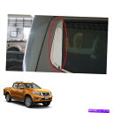 クロームカバー リアポストトリムピラーカバーChrome 4 DOOR NISSAN NP300 NAVARA FIT 2015 2016 2017 Rear ...