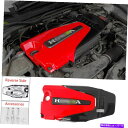 エンジンカバー ホンダアコード2018-2021 1.5Tレッド&カーボンファイバーオートエンジンフードボンネットカバー For Honda Accord 20...