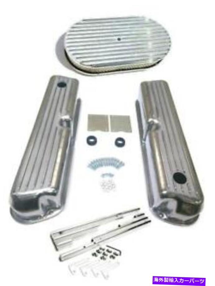 エンジンカバー フォードフィン付きアルミニウムエンジンドレスアップ洗練されたカバー + 15 "エアクリ..