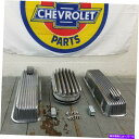 エンジンカバー Chevy BBC 15ディープフィン付きACバルブカバーエンジンキットPCV BROISERS 496 454 427 Chevy BBC 1...