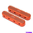 エンジンカバー Holley 241-173 2ピースLSバルブカバー、ファクトリーオレンジフィニッシュ Holley 241-173 2-Piece LS V...