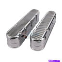 エンジンカバー GM LS V8磨かれたフィン付きアルミニウム2ピースバルブカバー付きコイルマウントとカバー GM LS V8 Polished Finned Aluminum 2-Piece Valve Covers w/ Coil Mounts and Covers(2)