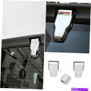 クロームカバー ジープラングラーJL 2018-2020 ABS Chrome Lear Door Glass Hinge Cover Trimにフィット Fit For Jeep Wrangler JL 2018-2020 ABS Chrome Rear Door Glass Hinge Cover Trim(2)