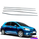 クロームカバー トヨタオーリスHBのクロムウィンドウフレームトリムカバー2007-2012 S.-Steel 4 PCS Chrome Window Frame Trim Cover for Toyota Auris HB 2007-2012 S.Steel 4 Pcs