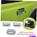 クロームカバー クロムABS側とテールゲートドアハンドルボウルカバースズキジミニー2019-20のトリム Chrome ABS Side & Tailgate Door Handle Bowl Cover Trim For Suzuki Jimny 2019-20