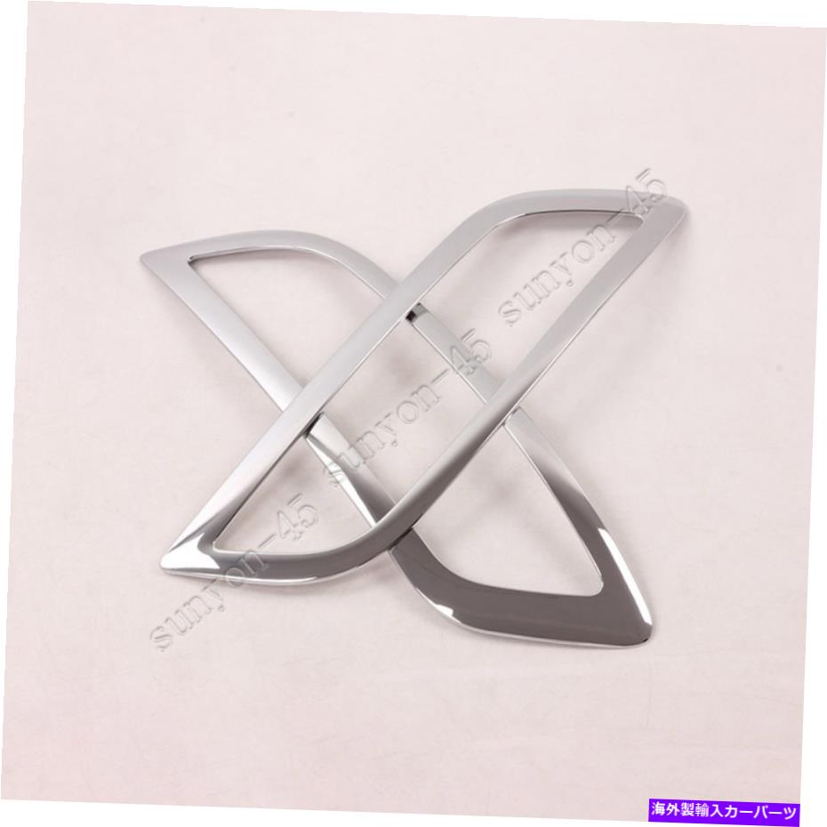 クロームカバー ヒュンダイ会場2020-2022 ABSクロームフロントバンパーフォグライトランプカバートリム2P For Hyundai Venue 2020-2022 ABS Chrome Front Bumper Fog Light Lamp Cover Trim 2P