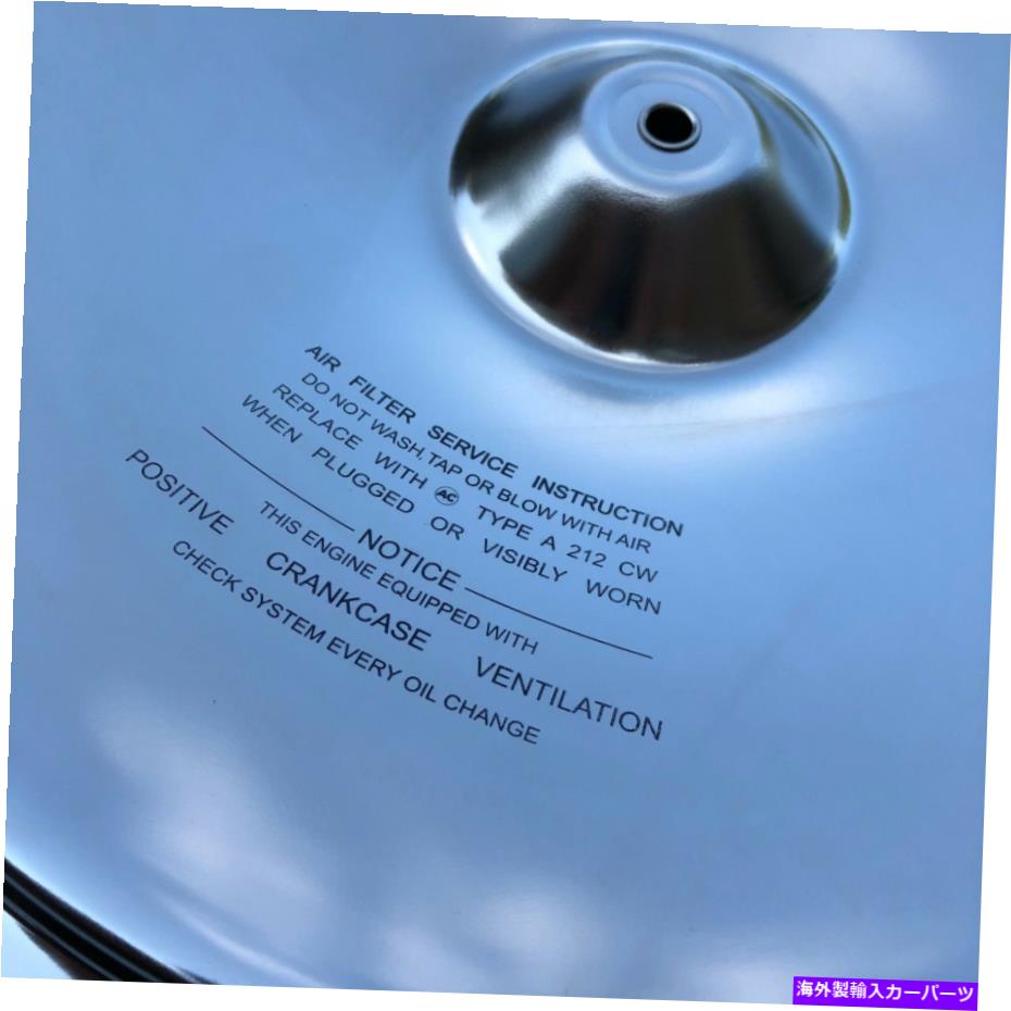 クロームカバー コルベットクロムエアクリーナー蓋トップSB BBエンジンシルクスクリーン印刷新しい65-6..