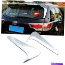 クロームカバー クロムリアウィンドウサイドネタバレウィングカバートヨタ2014-2018ハイランダーのトリム Chrome Rear Window Side Spoiler Wing Cover Trims For Toyota 2014-2018 Highlander(2)