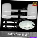 クロームカバー 07-13シボレーシルバラードけん引ミラー+psgkh+ガスのクロムカバーなし 07-13 Chevy Silverado Towing Mirror+2Drs Without Psgkh+Gas Chrome Covers
