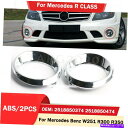 クロームカバー L+RフォグライトクロムカバーフレームメルセデスベンツRクラスW251 R300 06-16用 L+R Fog Light Chrome Cov...