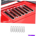 クロームカバー ジープラングラーJK 2007-2017エンジンフードエアインレットリングカバートリムクロムに適しています Fit For Jeep Wrangler JK 2007-2017 Engine Hood Air Inlet Ring Cover Trim Chrome(2)