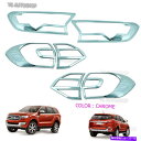 クロームカバー Ford Everest SUV 4x2 2016 2017のクロムセットヘッドリアテールランプライトカバー Chrome Set Head Rear Tail Lamp Light Cover For Ford Everest Suv 4x2 2016 2017