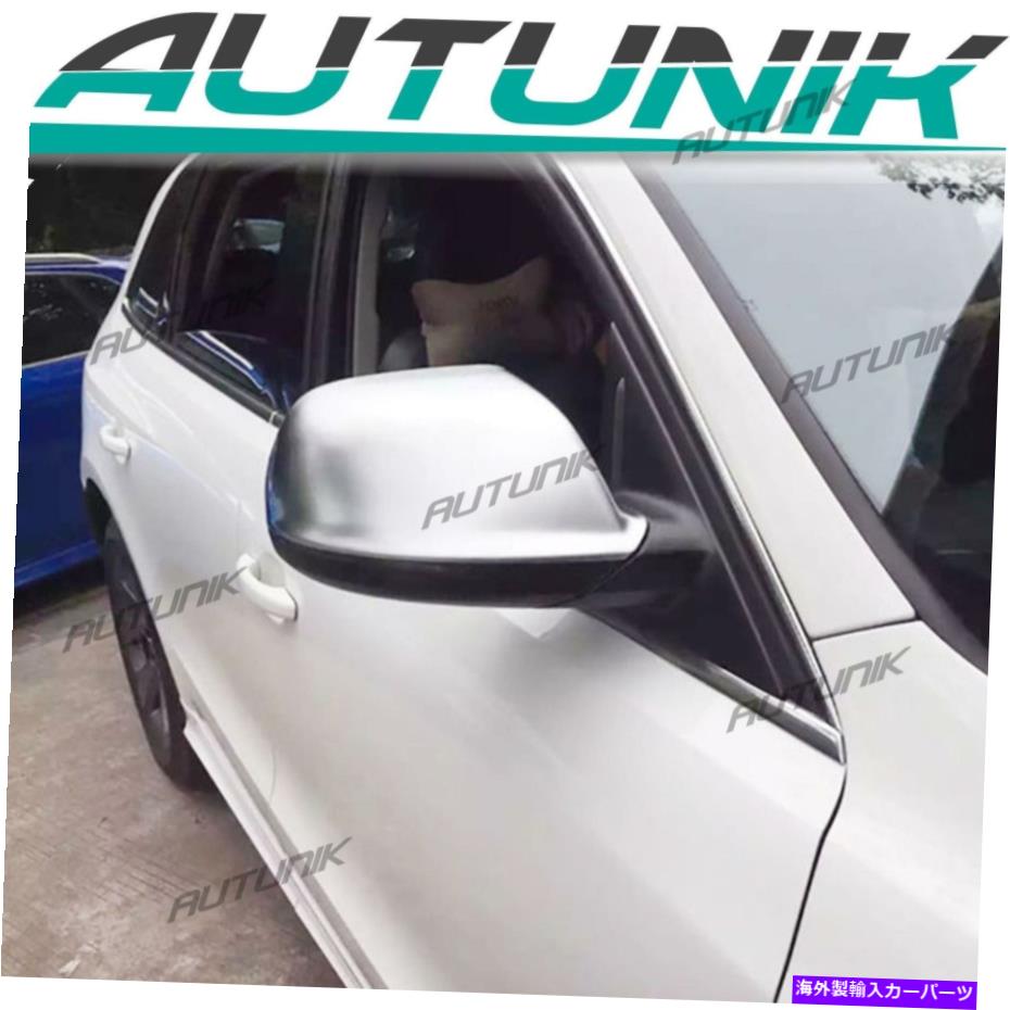 ५С ޥåȥॵɥߥ顼СåץեåȥǥQ7 2010-2015 Q5 09-17 w/o Matte Chrome Side Mirror Cover Caps Fit AUDI Q7 2010-2015 Q5 09-17 W/O Assist