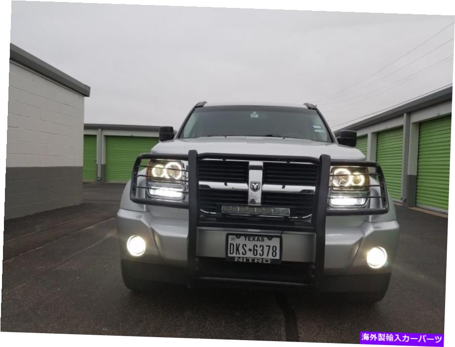 クロームカバー 2007-2012のホワイトエンジェルアイフォグランプハロードライビングライトキットダッジニトロ White Angel Eye Fog Lamps Halo Driving Lights Kit for 2007-2012 Dodge Nitro