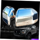 USミラー 15-16のFord F150 ChromeABSプラスチック上半分サイドミラーカバーオーバーレイトリム For 15-16 Ford F150 Chrome ABS Plastic Top Half Side Mirror Cover Overlay Trim