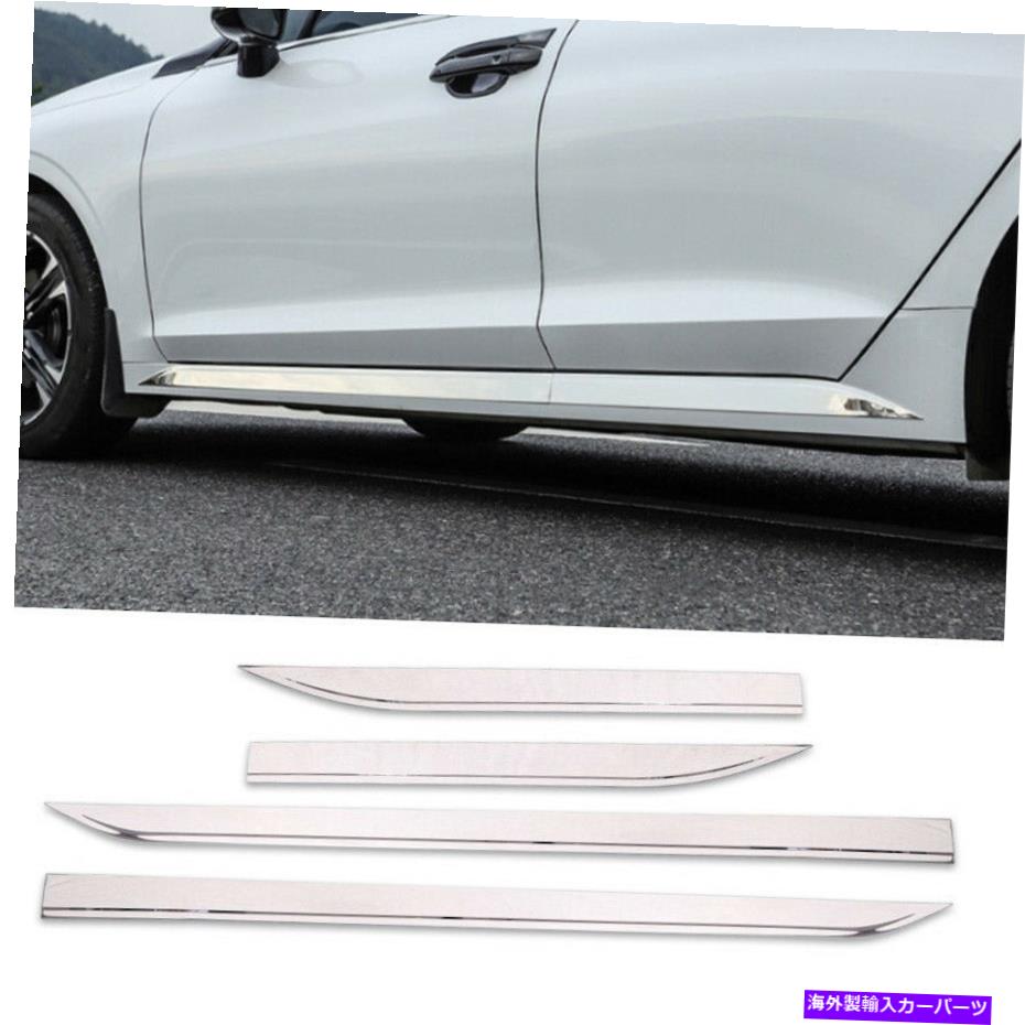 ५С ॹ륵ɥɥܥǥɥ⡼ǥ󥰥ССȥKIA K5 2021-20224PCS Chrome Steel Side Door Body Guard Molding Cover Trim 4PCS For Kia K5 2021-2022