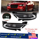 クロームカバー ペアLEDクロムカバーフォグライトランプ2015 2016-2020クライスラー300左+右 PAIR LED Chrome Cover Fog...