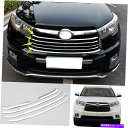 N[Jo[ g^nC_[2014-2016̃XeXNtgZ^[OJo[g Stainless Chrome Front Center Grille Cover Trim For Toyota Highlander 2014-2016