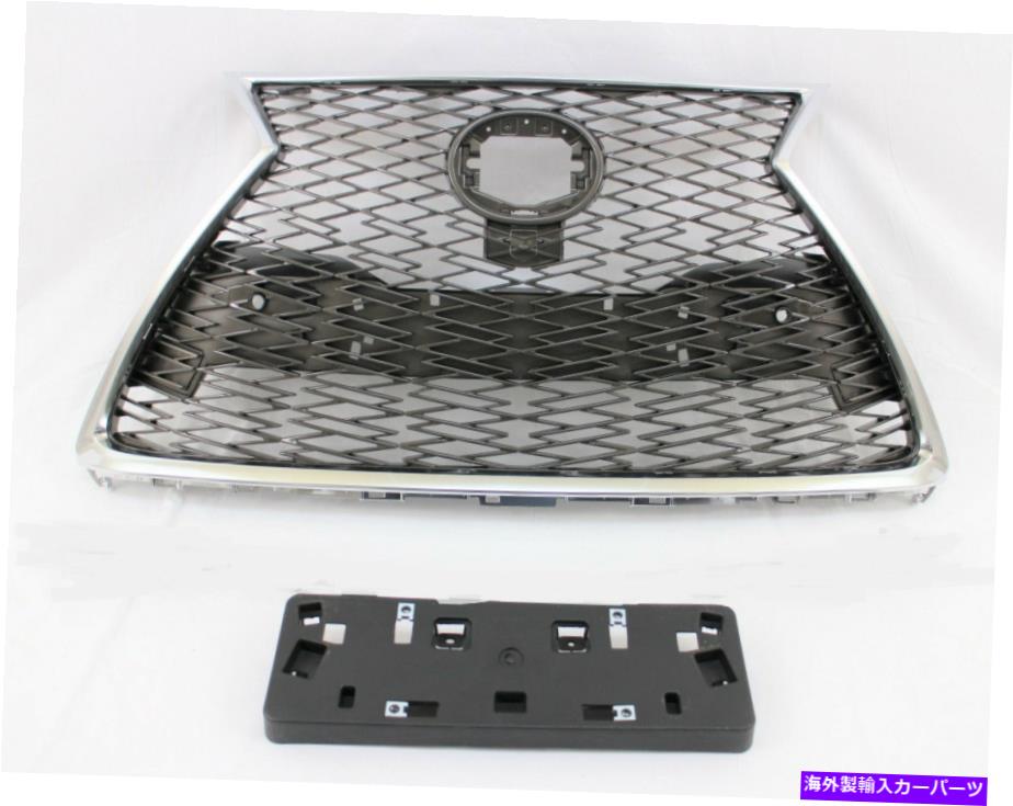 クロームカバー 2018 -21 NX 300 Fスポーツフロントバンパーグリルクロムモールディングセット5PCクロムストリップ 2018 -21 NX 300 F Sport front bumper grille chrome molding set 5pc chrome strip