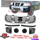 クロームカバー グリルクロム +バンパーエンド +モールディング + 04-07日産タイタン/アルマダの霧カバー Grille Chrome + Bumper ...