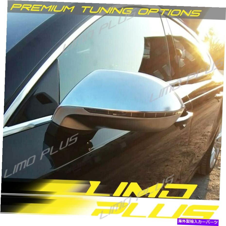 ५С ǥ4G A7 S7 RS7 2011-17 w/졼󥢥ѤΥޥåȥॵɥߥ顼Сå Matte Chrome Side Mirror Cover Caps for Audi 4G A7 S7 RS7 2011-17 W/ Lane Assist