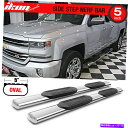 Nerf Bar フィット07-18シルバードGMCシエラ拡張タクシー5インチステンレス鋼のサイドステップバー Fits 07-18 Silverado GMC...
