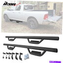 Nerf Bar 2010-2018 Dodge Ram 1500クアッドキャブ2PCSランニングボードサイドステップナーフバー Fits 2010-2018 ...