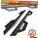 Nerf Bar 07-18シルバラード/シエラ1500エクステンションキャブナーフバーサイドステップランニングボードblk For 07-18 Silvera...
