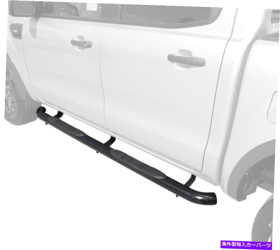 Nerf Bar 2019-2022 Ford Ranger SuperCrew Cabのブラック3''nerf Bars Rails Board Running Board Black 3''Nerf Bars Rails Running Board For 2019-2022 Ford Ranger SuperCrew Cab
