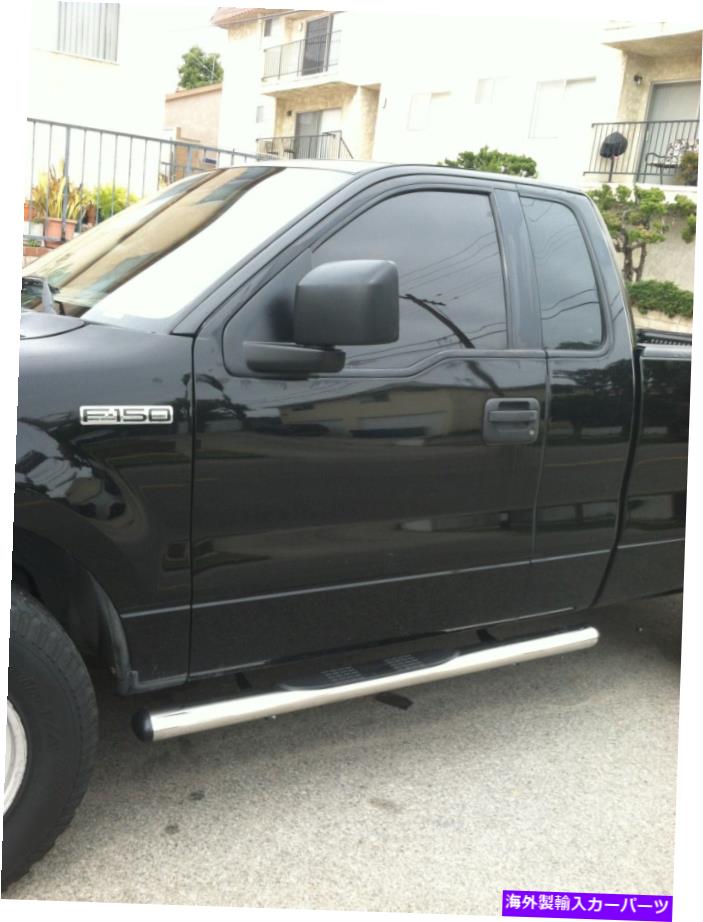 Nerf Bar フォードF150シングルキャブミラー仕上げステンレス鋼4 "楕円形のnerfバー2004-2008 FORD F15..