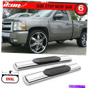 Nerf Bar フィット01-13シルバラードシエラ1500レギュラーキャブ6in SSサイドステップバーランニングボード Fits 01-13 Silverado Sierra 1500 Regular Cab 6In SS Side Step Bar Running Boards(2)