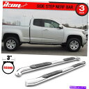 Nerf Bar フィット15-17コロラド拡張キャブ3インチステンレス鋼サイドステップランニングボード Fits 15-17 Colorado Extende...