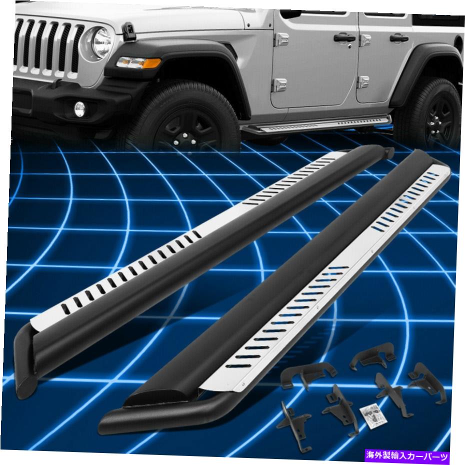 Nerf Bar 18-22のジープラングラーJLヘビーデューティードロップステップナーフバーランニングボードホワイト For 18-22 Jeep Wrangler JL Heavy Duty Dropped Step Nerf Bar Running Boards White【並行輸入品】